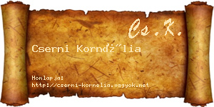 Cserni Kornélia névjegykártya