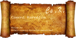 Cserni Kornélia névjegykártya