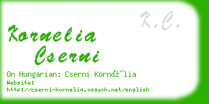 kornelia cserni business card